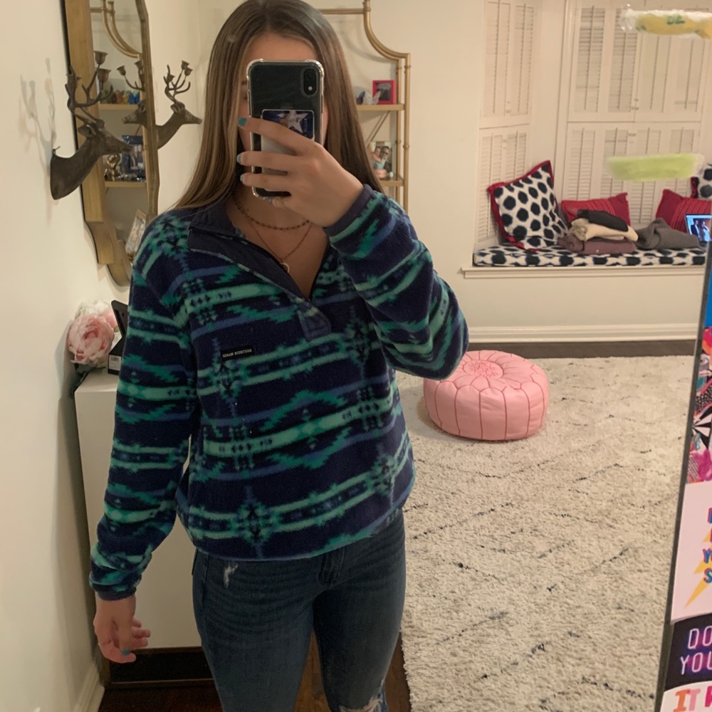 Blue and teal Southern Marsh Pullover!